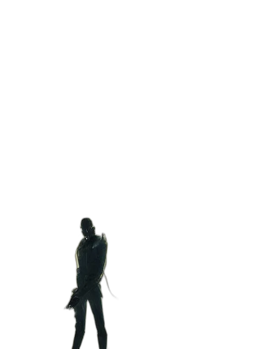 staff, robot, creature, sword, concept art, 3d render, comic book art, pixel art transparent PNG cut-out