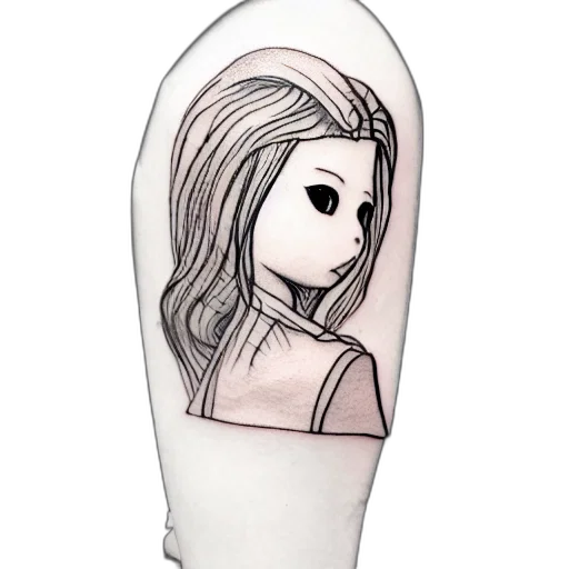 bottle, mask, dress, hair transparent PNG cut-out
