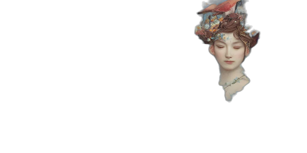 hat, crown, face, mask, 3d render, photorealistic, vaporwave, oil painting transparent PNG cut-out