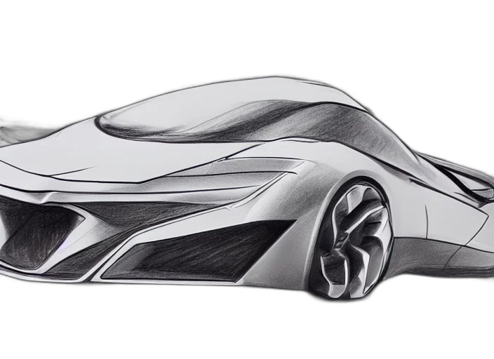 car, pencil sketch, photorealistic, 3d render, concept art, concept, non, coloring transparent PNG cut-out
