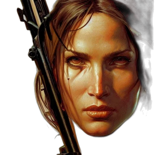 weapon, face, staff, photorealistic transparent PNG cut-out