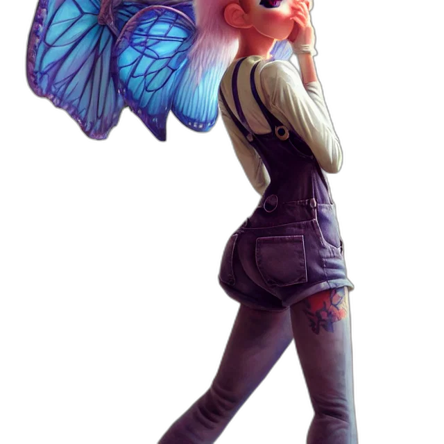 jacket, staff, creature, concept art, fantasy art, 3d render, pixel art, pastel transparent PNG cut-out