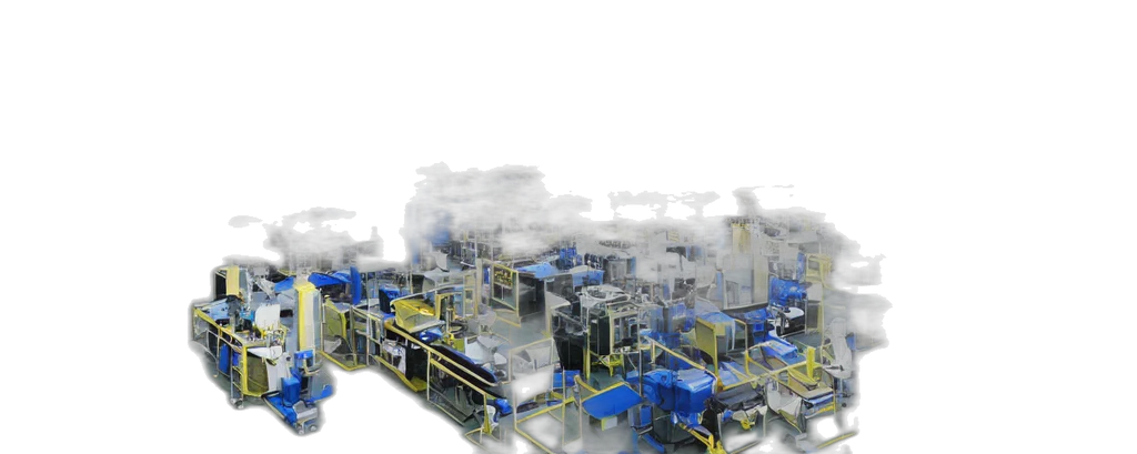 3d render, concept art, industrial, production, line, micro, telescopes, high transparent PNG cut-out