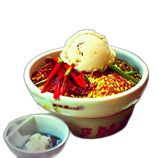food, 3d render, photorealistic, sichuan transparent PNG cut-out