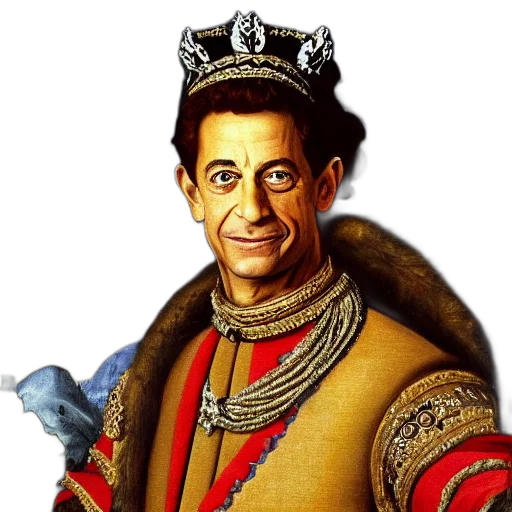 crown, face, staff, jacket transparent PNG cut-out