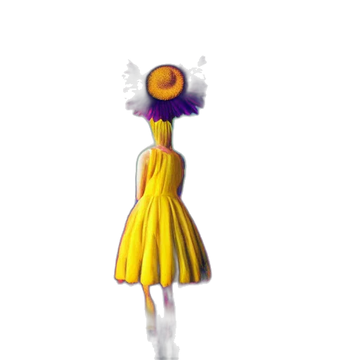 dress, hat, staff, crown transparent PNG cut-out