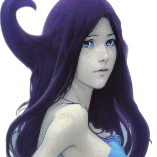 dress, face, hair, fantasy art transparent PNG cut-out