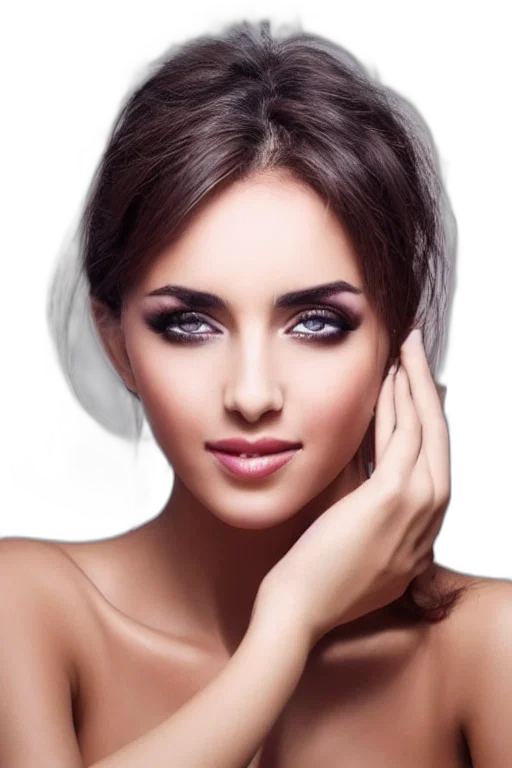 face, jewelry, photorealistic, oil painting transparent PNG cut-out