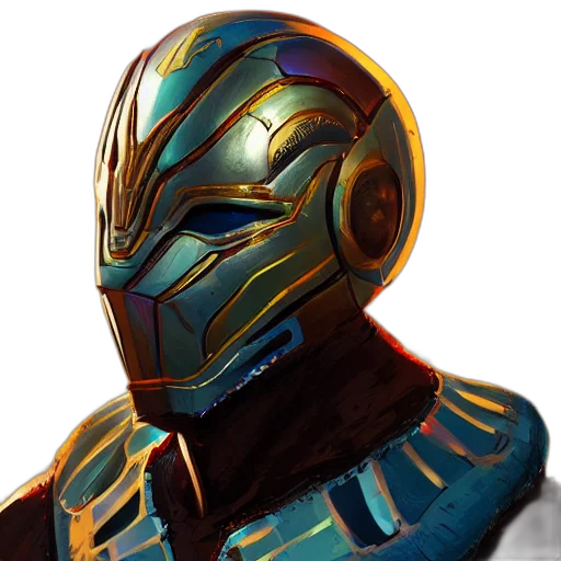 mask, robot, face, comic book art transparent PNG cut-out