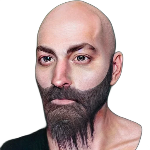 face, hair, mask, creature transparent PNG cut-out