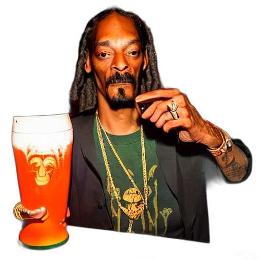 animal, snoop, dogg, trader, vic, bar, holding, tiki transparent PNG cut-out