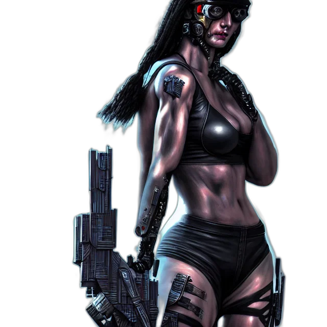 weapon, comic book art, cyberpunk, concept art transparent PNG cut-out