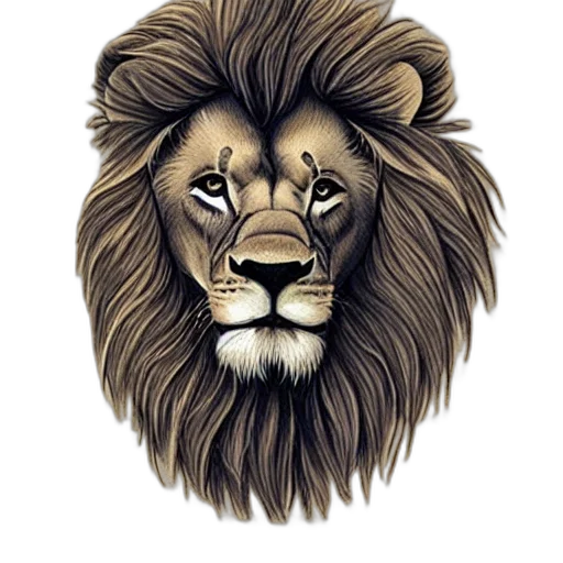 animal, crown, staff, photorealistic transparent PNG cut-out