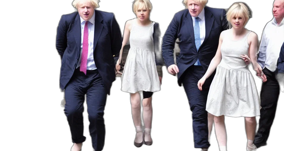 boris, johnson, wearing, ballerina, dress transparent PNG cut-out