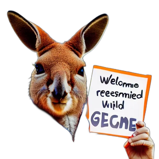 animal, portrait, photo, kangaroo transparent PNG cut-out