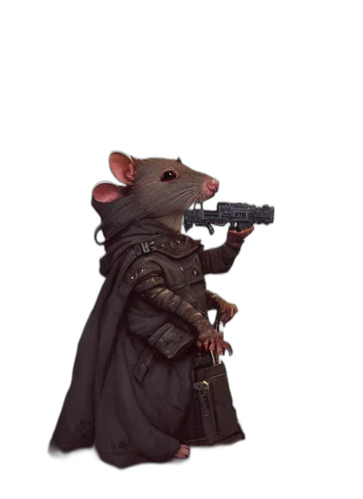 animal, weapon, creature, staff, concept art, cyberpunk, fantasy art, 3d render transparent PNG cut-out