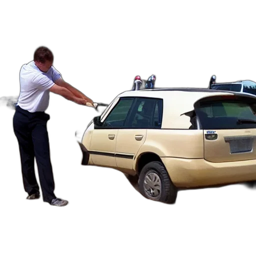 car, staff, weapon, stuck transparent PNG cut-out