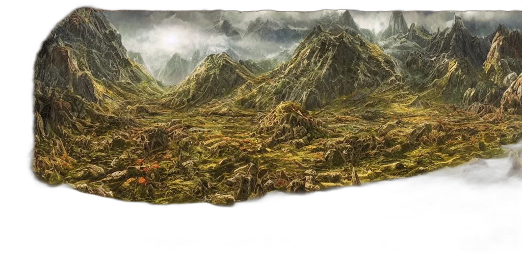 sword, dragon, concept art, fantasy art, photorealistic, fog, forest, rain transparent PNG cut-out