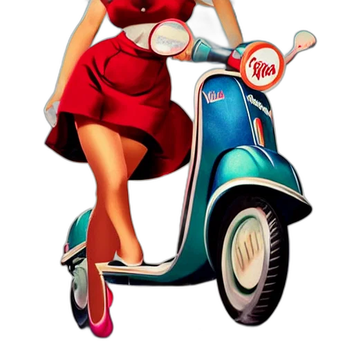dress, car, cartoon, comic book art transparent PNG cut-out