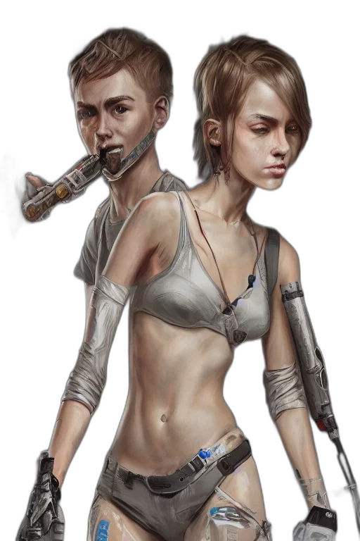 weapon, robot, staff, concept art transparent PNG cut-out