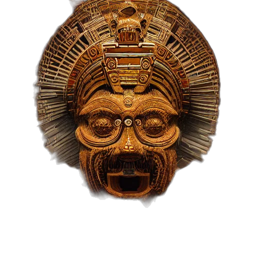 mask, face, jewelry, crown, 3d render, photorealistic, concept art, fantasy art transparent PNG cut-out