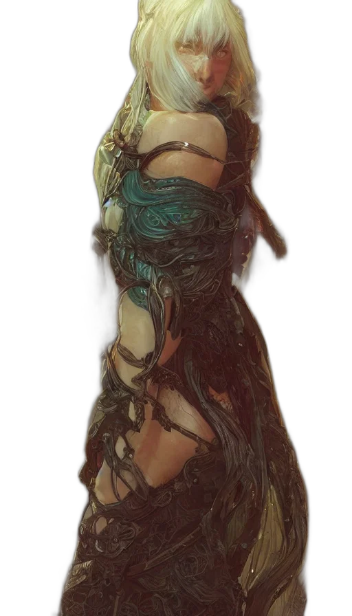 dress, dragon, staff, mask transparent PNG cut-out