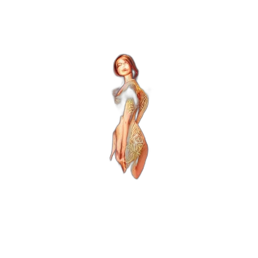 dress, staff, jewelry, hair transparent PNG cut-out