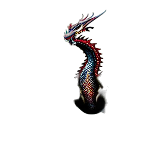 dragon, staff, creature, animal transparent PNG cut-out