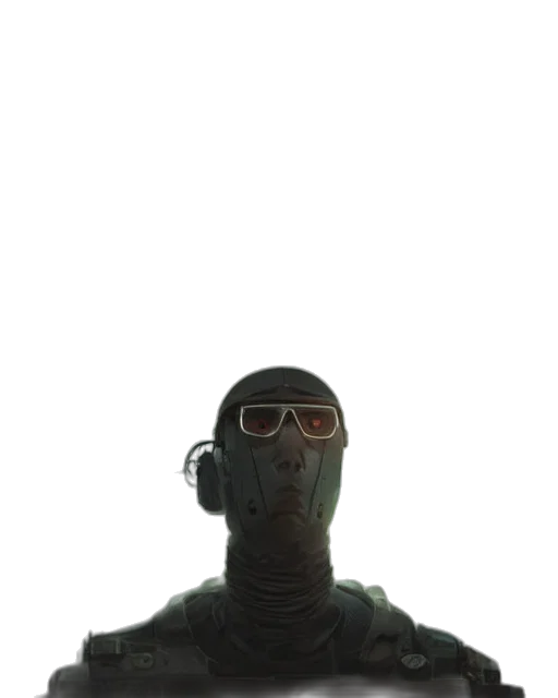 mask, robot, staff, face, concept art, 3d render, cyberpunk, comic book art transparent PNG cut-out