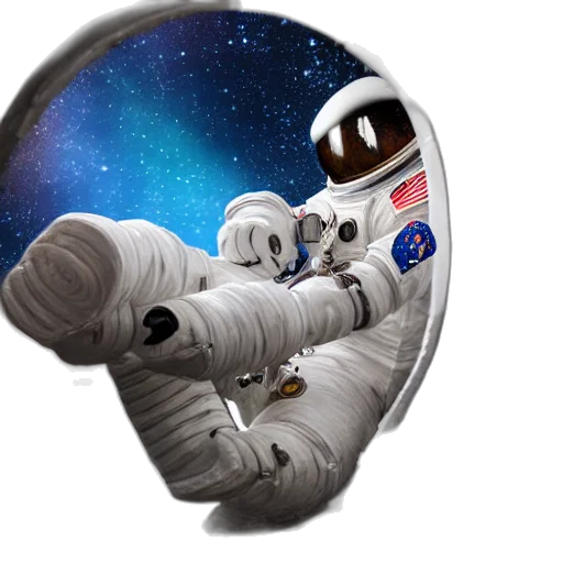 mask, concept art, outer space, close transparent PNG cut-out