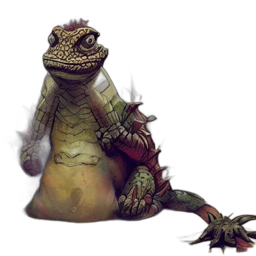 dragon, creature, animal, staff transparent PNG cut-out