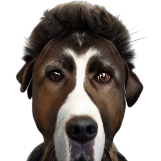 animal, face, creature, hair, photorealistic, concept art, 3d render, cartoon transparent PNG cut-out