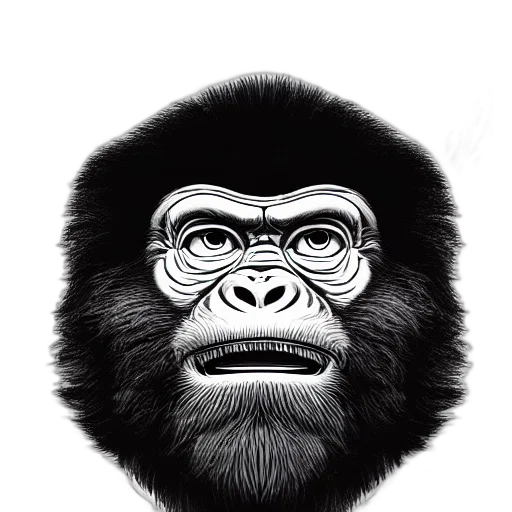 animal, face, mask, creature, photorealistic, concept art, pencil sketch, cartoon transparent PNG cut-out