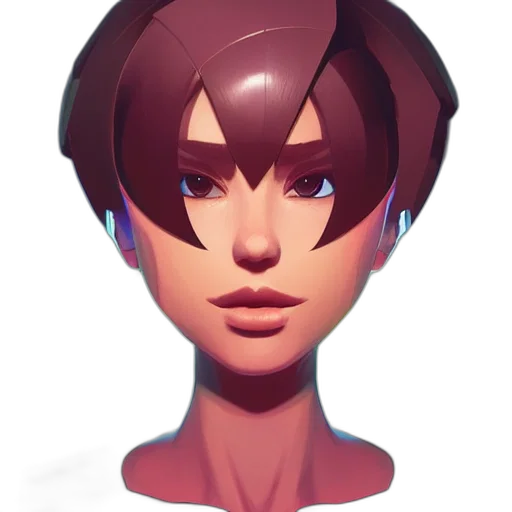 face, mask, staff, crown, concept art, 3d render, anime, fantasy art transparent PNG cut-out