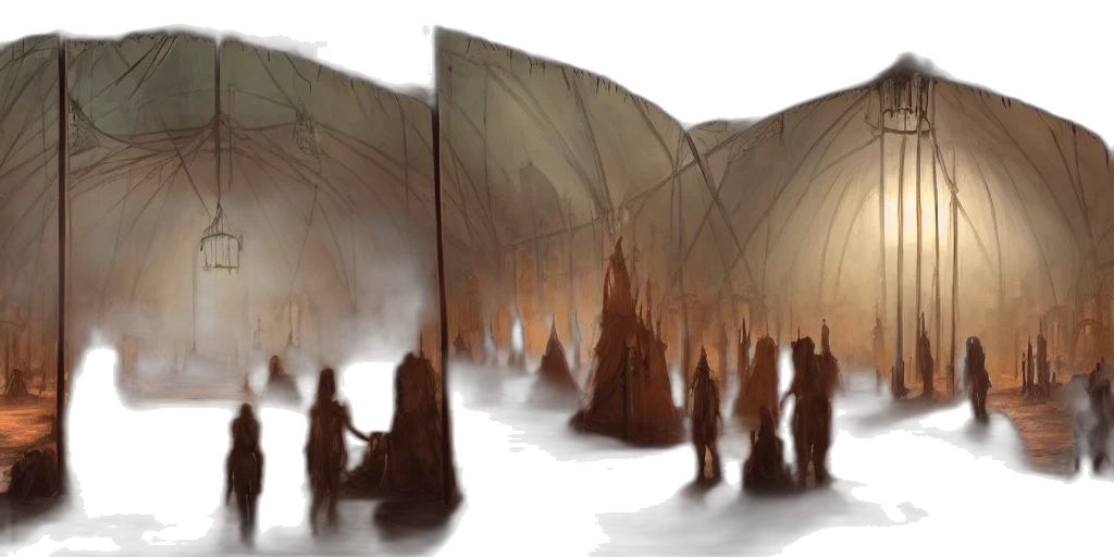 concept art, fantasy art, 3d render, watercolor transparent PNG cut-out