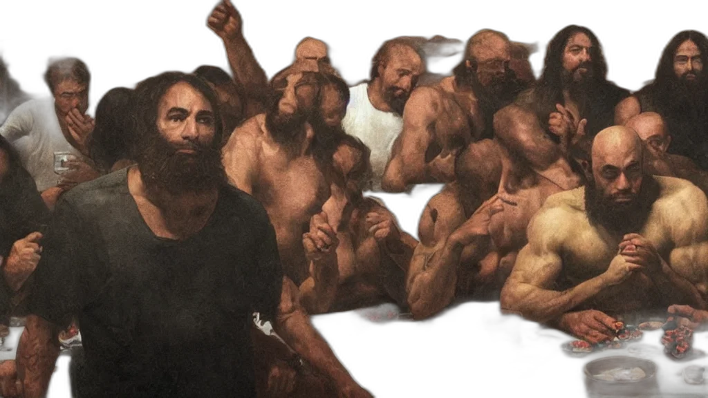 concept art, photorealistic, joe, rogan transparent PNG cut-out