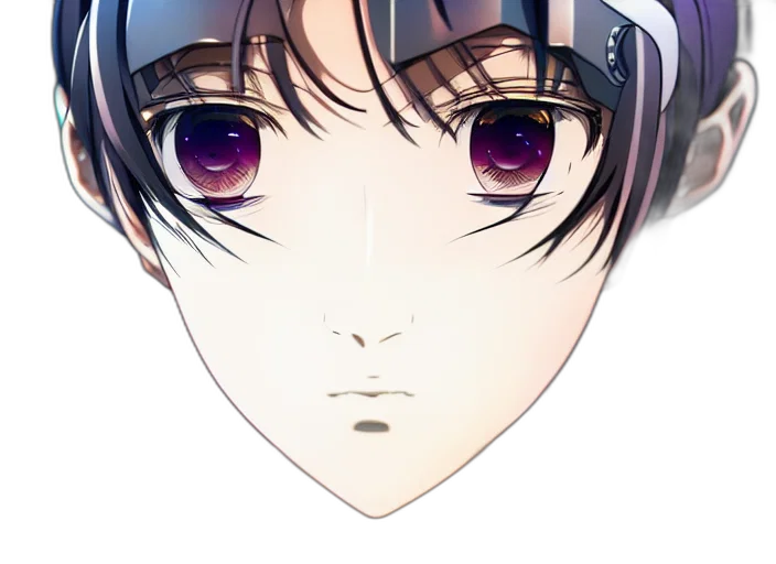face, mask, robot, creature, anime, pixel art, vaporwave, photorealistic transparent PNG cut-out