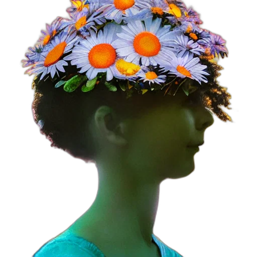 hat, crown, flower, mask transparent PNG cut-out