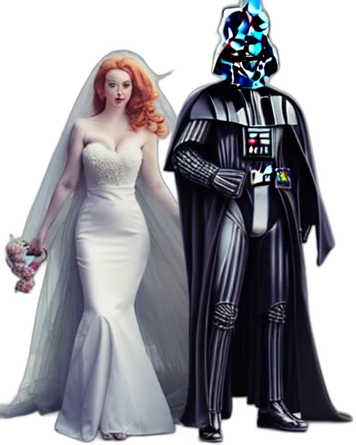 dress, concept art, comic book art, darth, vader, christina, hendricks, wedding transparent PNG cut-out