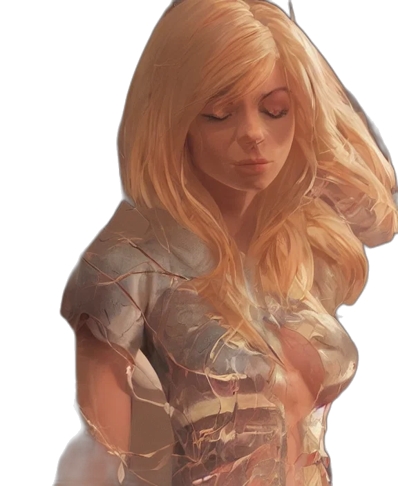 dress, face, robot, concept art transparent PNG cut-out