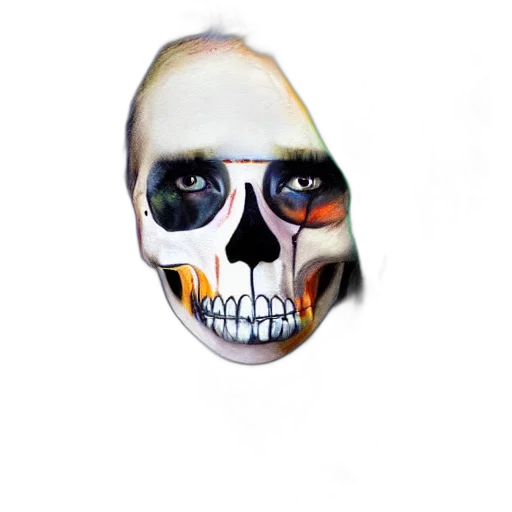 mask, face, staff, photorealistic, watercolor, 3d render, concept art, dark transparent PNG cut-out