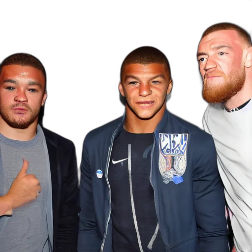 jacket, kylian, mbappe, meets, conor, mcgregor, backstage transparent PNG cut-out