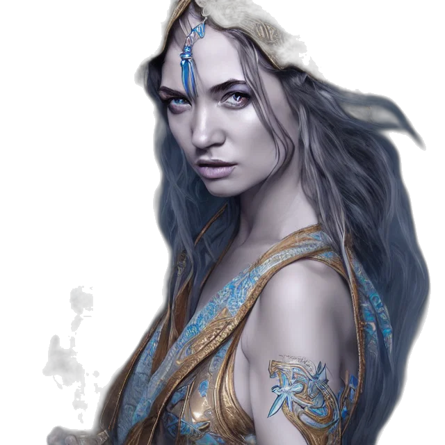 dragon, face, jewelry, fantasy art, concept art, photorealistic, comic book art, blue transparent PNG cut-out
