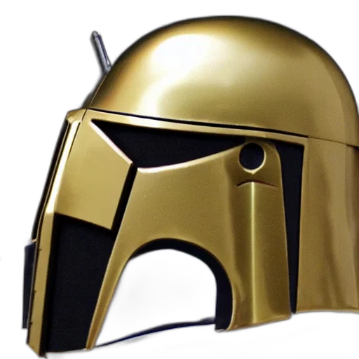 mask, concept art, 3d render, golden transparent PNG cut-out