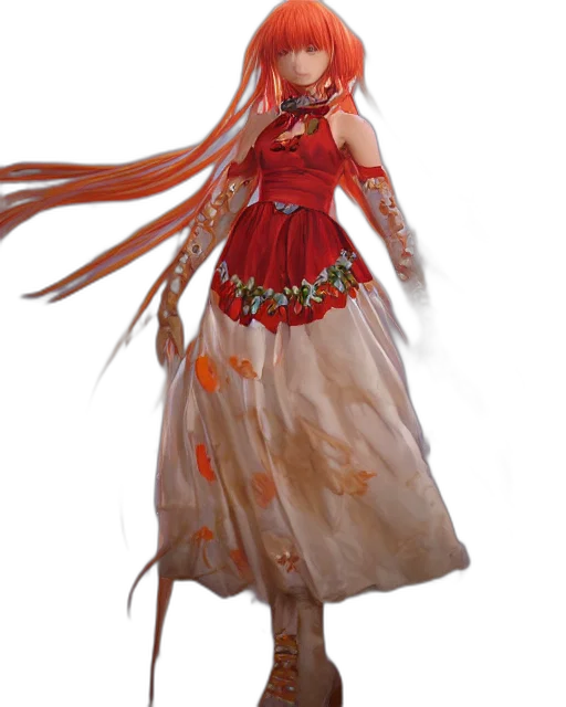 dress, concept art, fantasy art, 3d render transparent PNG cut-out