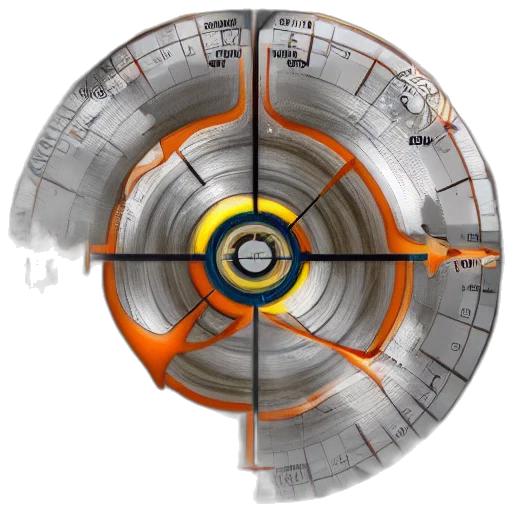 weapon, concept art, 3d render, exponential, counterclockwise, rotation transparent PNG cut-out