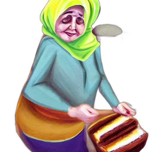 food, face, dress, oil painting transparent PNG cut-out