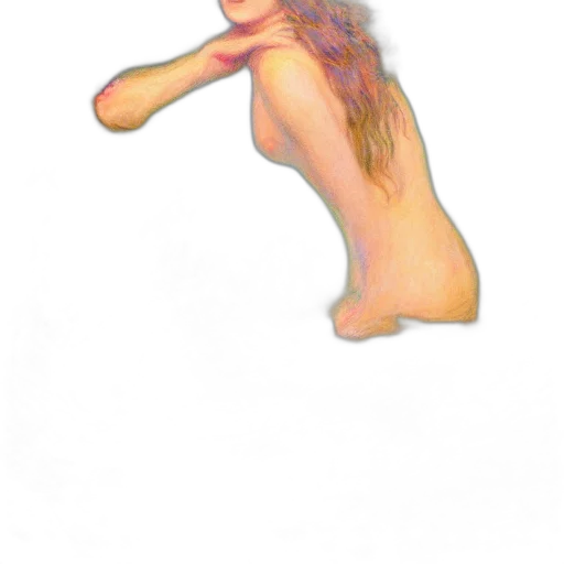 hair, face, staff, creature transparent PNG cut-out