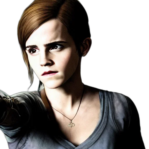 face, photorealistic, concept art, comic book art, cartoon, screenshot, emma, watson transparent PNG cut-out
