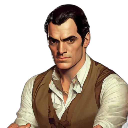 face, staff, comic book art, concept art, photorealistic, fantasy art, henry, cavil transparent PNG cut-out